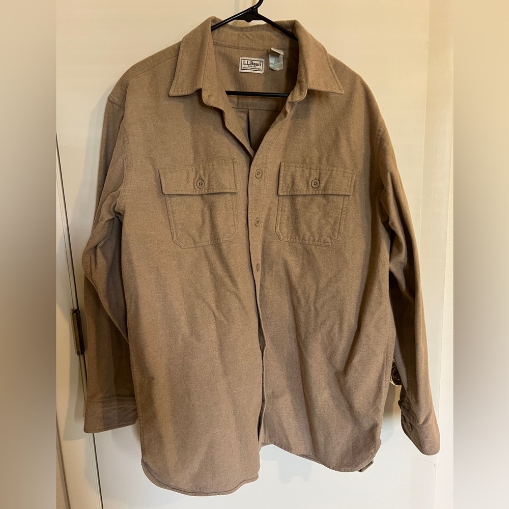 L.L. Bean Men's Tan Flannel Shirt